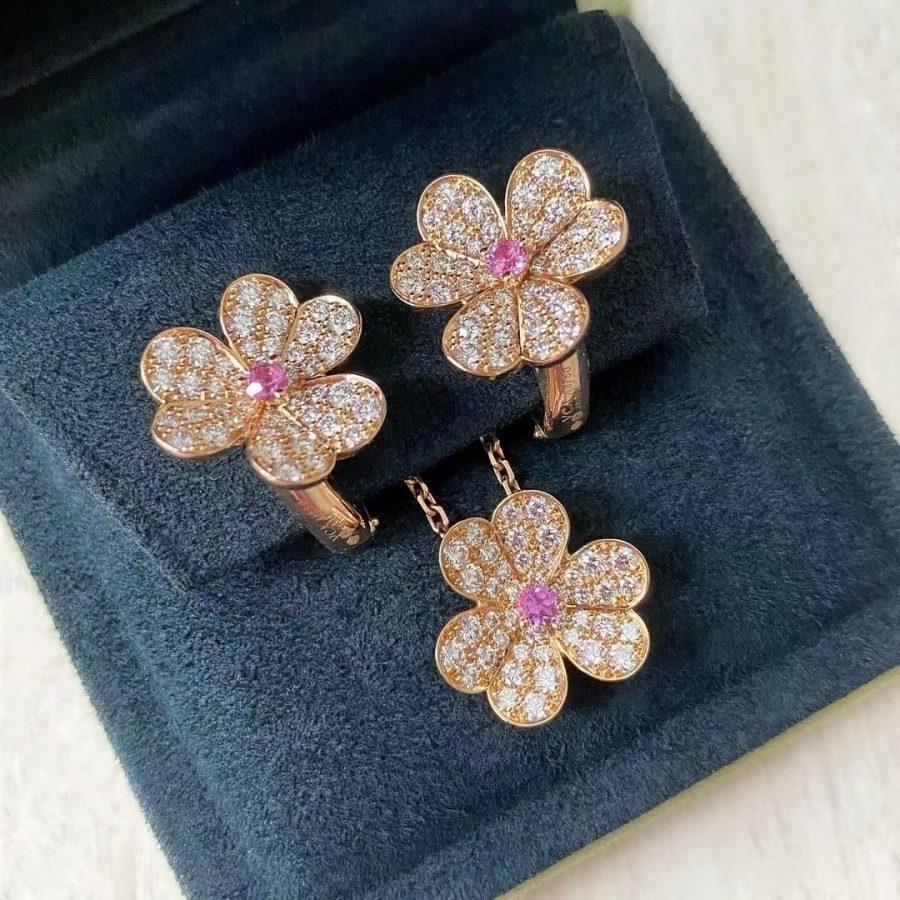 [Ornora Jewelry]FRIVOLE ROSE GOLD FLOWER DIAMOND NECKLACE