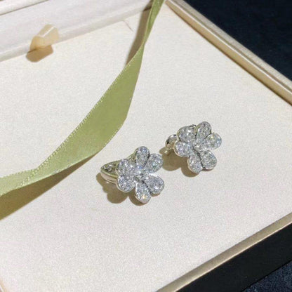 [OrnoraJewelry]FRIVOLE SILVER FLOWER DIAMOND EARRINGS