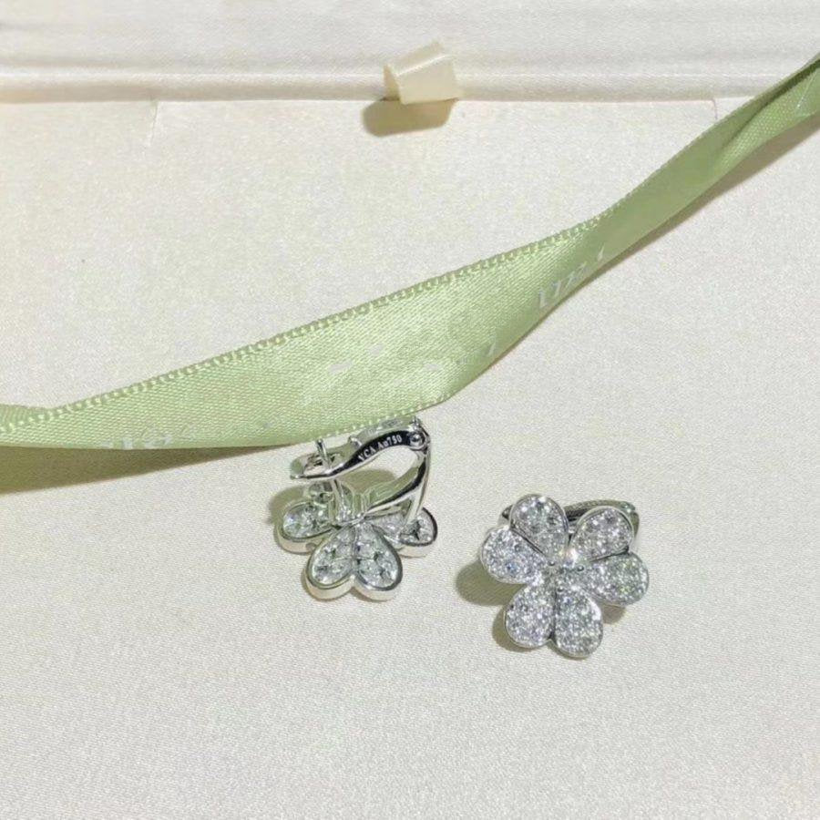 [OrnoraJewelry]FRIVOLE SILVER FLOWER DIAMOND EARRINGS
