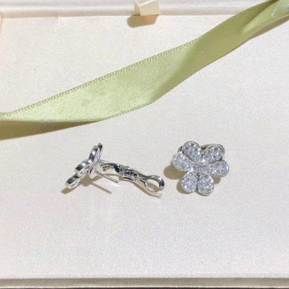 [OrnoraJewelry]FRIVOLE SILVER FLOWER DIAMOND EARRINGS
