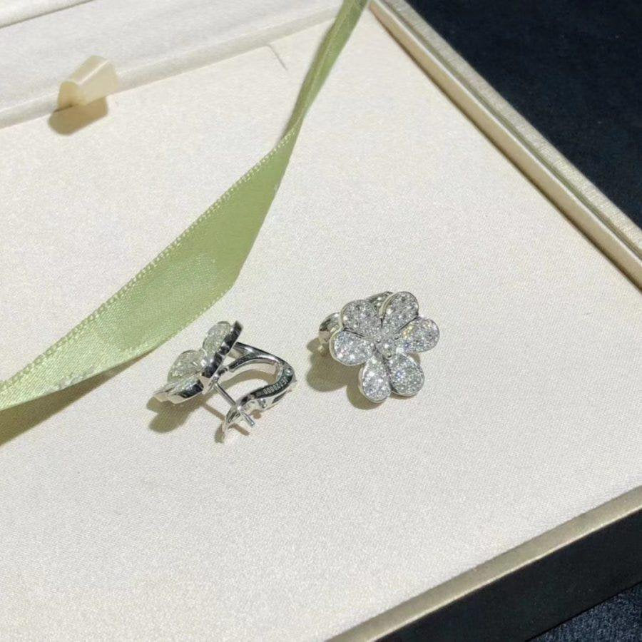 [OrnoraJewelry]FRIVOLE SILVER FLOWER DIAMOND EARRINGS