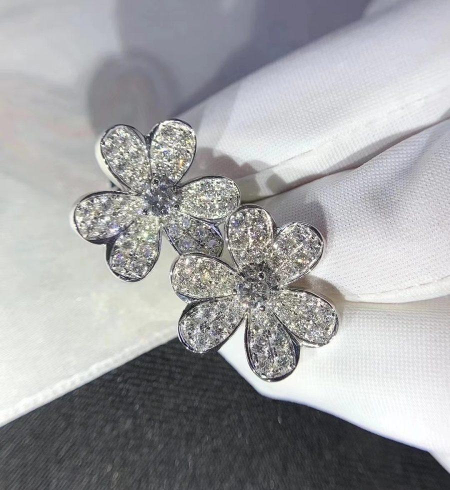 [OrnoraJewelry]FRIVOLE SILVER FLOWER DIAMOND EARRINGS