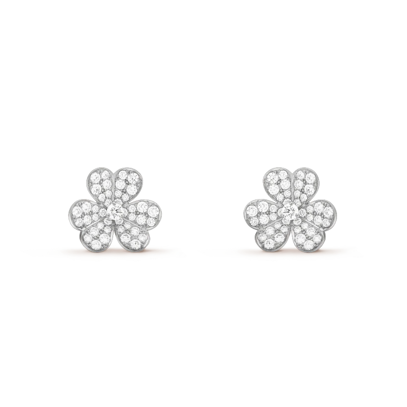 [OrnoraJewelry]FRIVOLE SILVER FLOWER DIAMOND EARRINGS