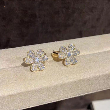 [OrnoraJewelry]FRIVOLE GOLD FLOWER DIAMOND EARRINGS