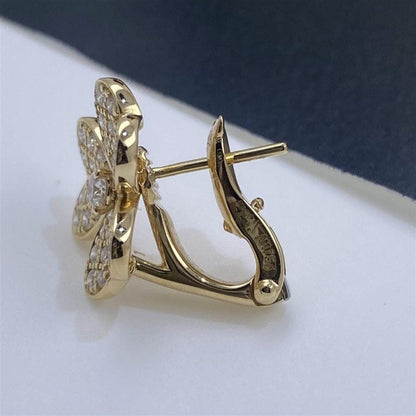[OrnoraJewelry]FRIVOLE GOLD FLOWER DIAMOND EARRINGS