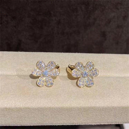 [OrnoraJewelry]FRIVOLE GOLD FLOWER DIAMOND EARRINGS