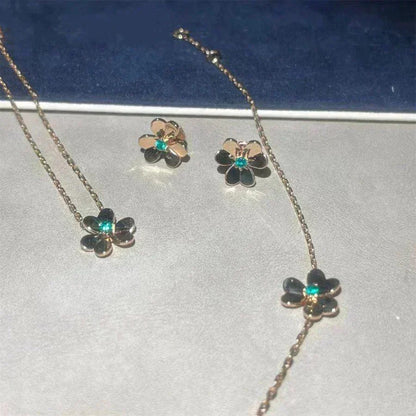 [OrnoraJewelry]FRIVOLE  FLOWER MALACHITE EARRINGS