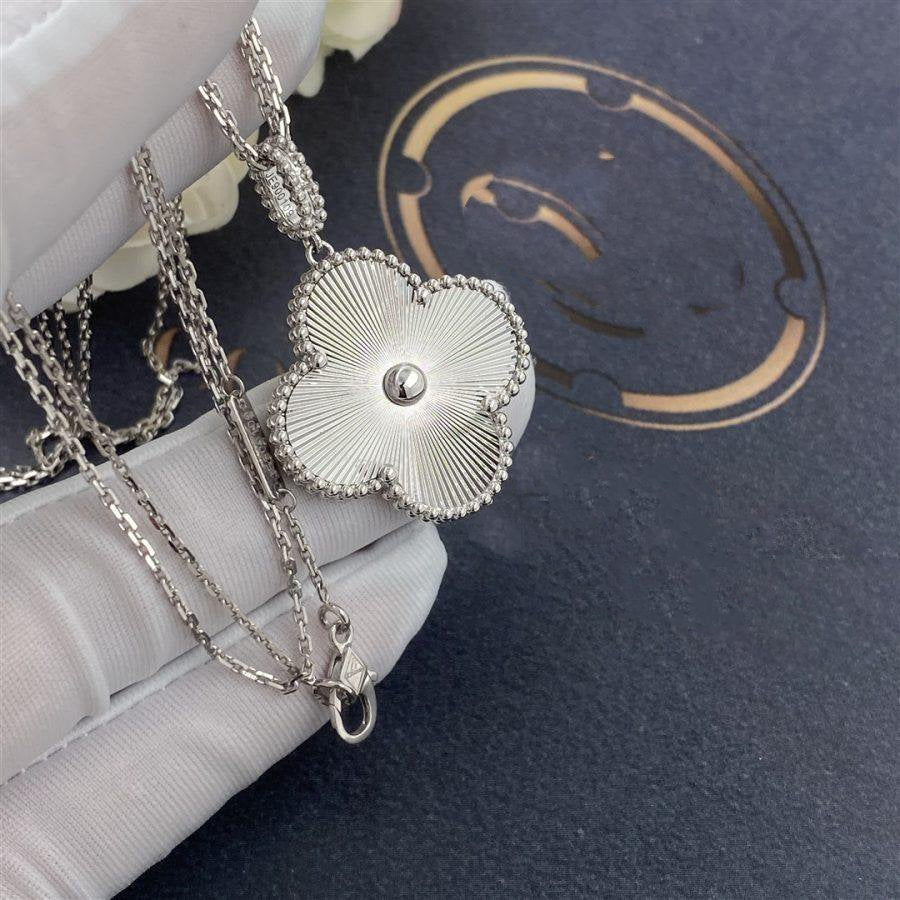 [OrnoraJewelry]CLOVER 25MM SILVER BIG CLOVER NECKLACE