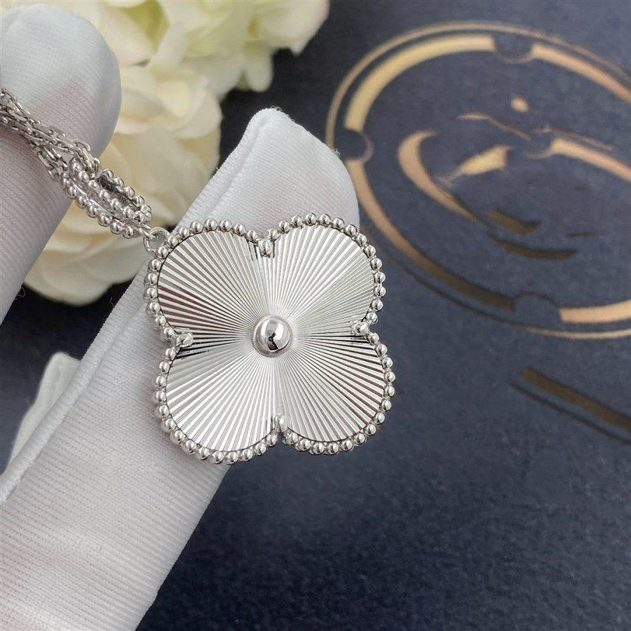 [OrnoraJewelry]CLOVER 25MM SILVER BIG CLOVER NECKLACE