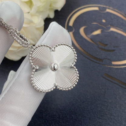 [OrnoraJewelry]CLOVER 25MM SILVER BIG CLOVER NECKLACE