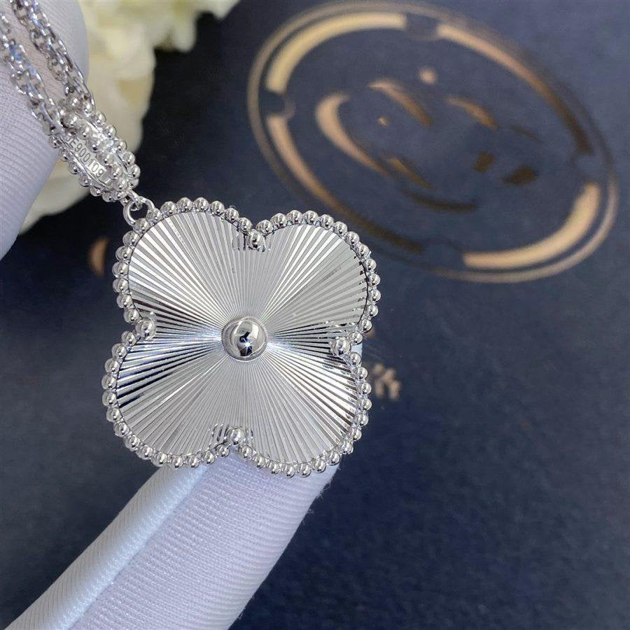 [OrnoraJewelry]CLOVER 25MM SILVER BIG CLOVER NECKLACE