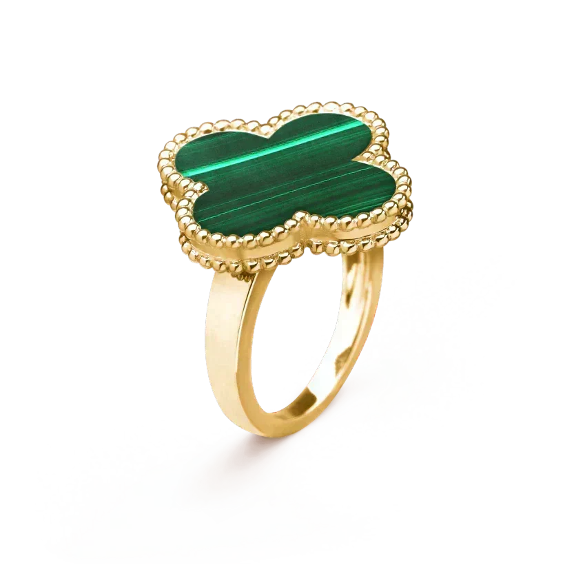 [OrnoraJewelry]CLOVER MALACHITE RING