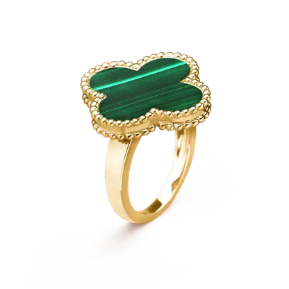 [OrnoraJewelry]CLOVER MALACHITE RING