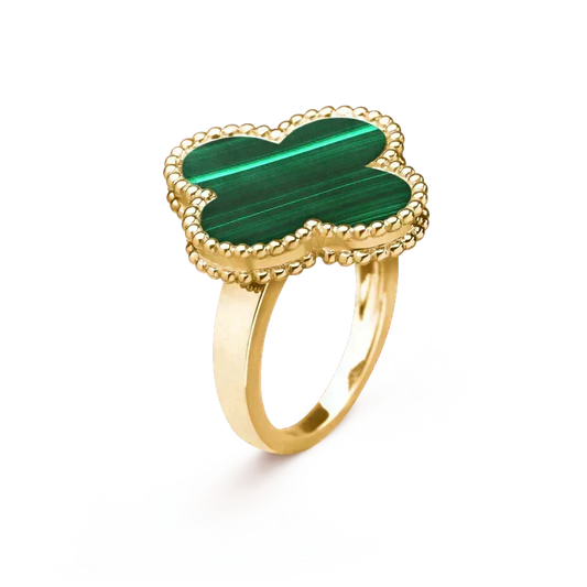 [OrnoraJewelry]CLOVER MALACHITE RING