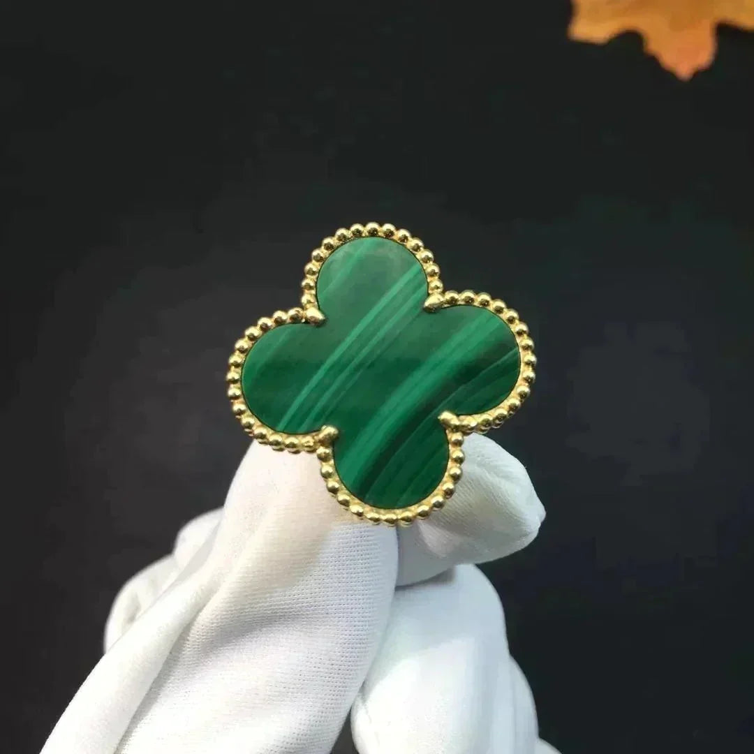 [OrnoraJewelry]CLOVER MALACHITE RING