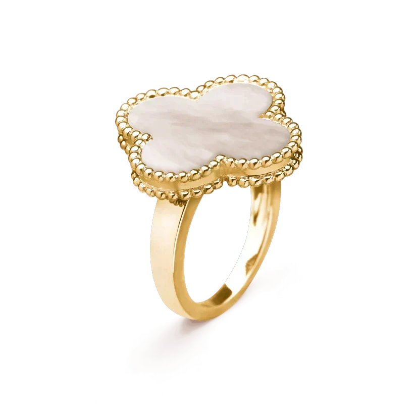 [OrnoraJewelry]CLOVER WHITE MOP RING