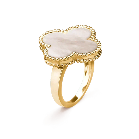 [OrnoraJewelry]CLOVER WHITE MOP RING