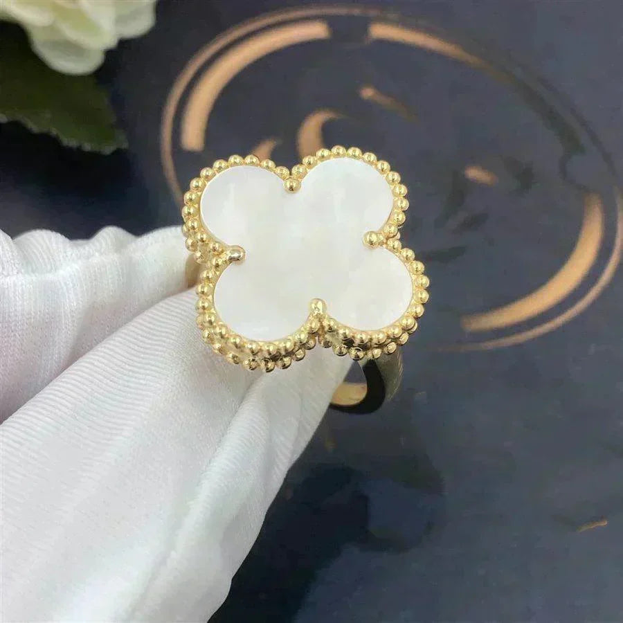 [OrnoraJewelry]CLOVER WHITE MOP RING