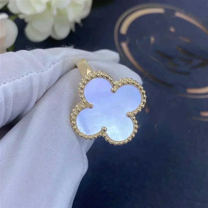 [OrnoraJewelry]CLOVER WHITE MOP RING