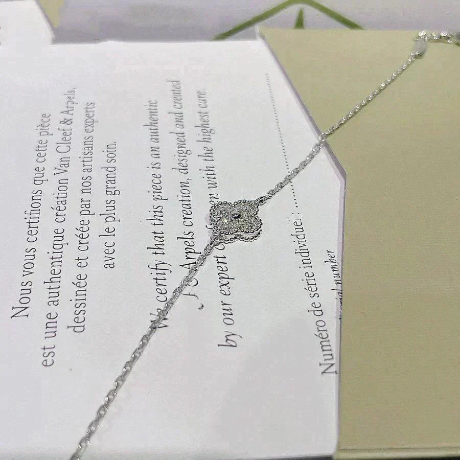 [OrnoraJewelry]CLOVER  SINGLE FLOWER BRACELET SILVER