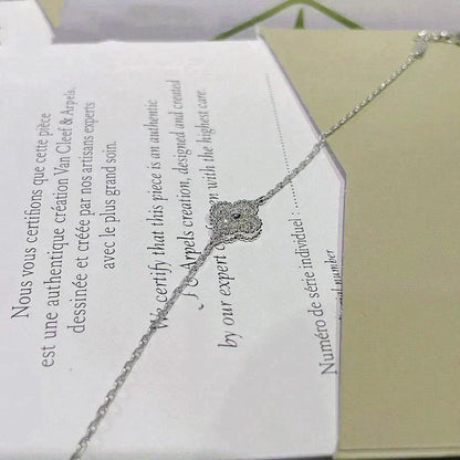 [OrnoraJewelry]CLOVER  SINGLE FLOWER BRACELET SILVER
