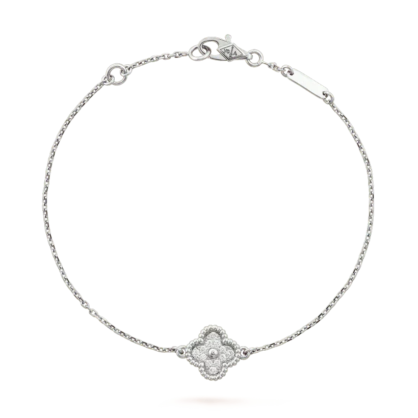 [OrnoraJewelry]CLOVER  SINGLE FLOWER BRACELET SILVER