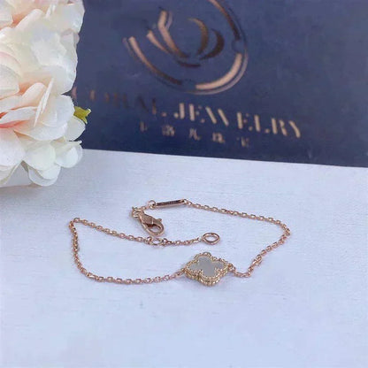 [OrnoraJewelry]CLOVER WHITE MOP SINGLE FLOWER BRACELET