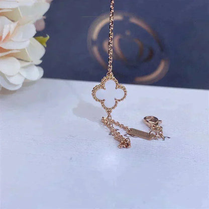 [OrnoraJewelry]CLOVER WHITE MOP SINGLE FLOWER BRACELET