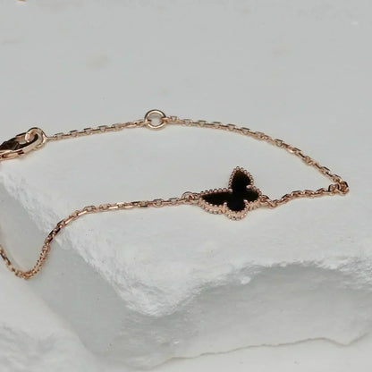 [OrnoraJewelry]BUTTERFLY ONYX  BUTTERFLY BRACELET