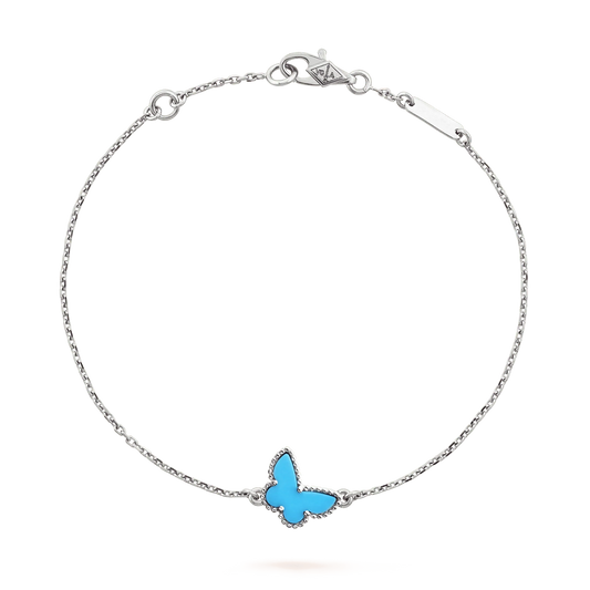 [OrnoraJewelry]BUTTERFLY TURQUOISE BUTTERFLY BRACELET SILVER