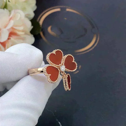 [OrnoraJewelry]SWEET CLOVER CARNELIAN RING