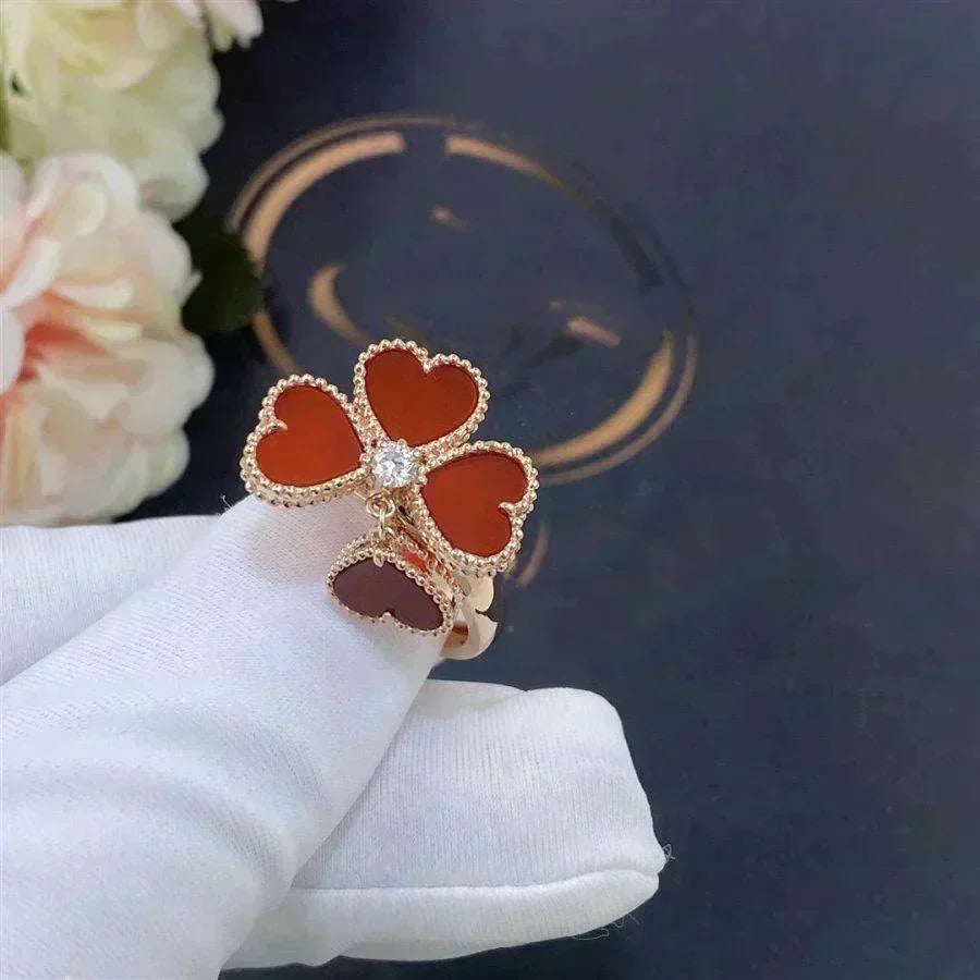 [OrnoraJewelry]SWEET CLOVER CARNELIAN RING