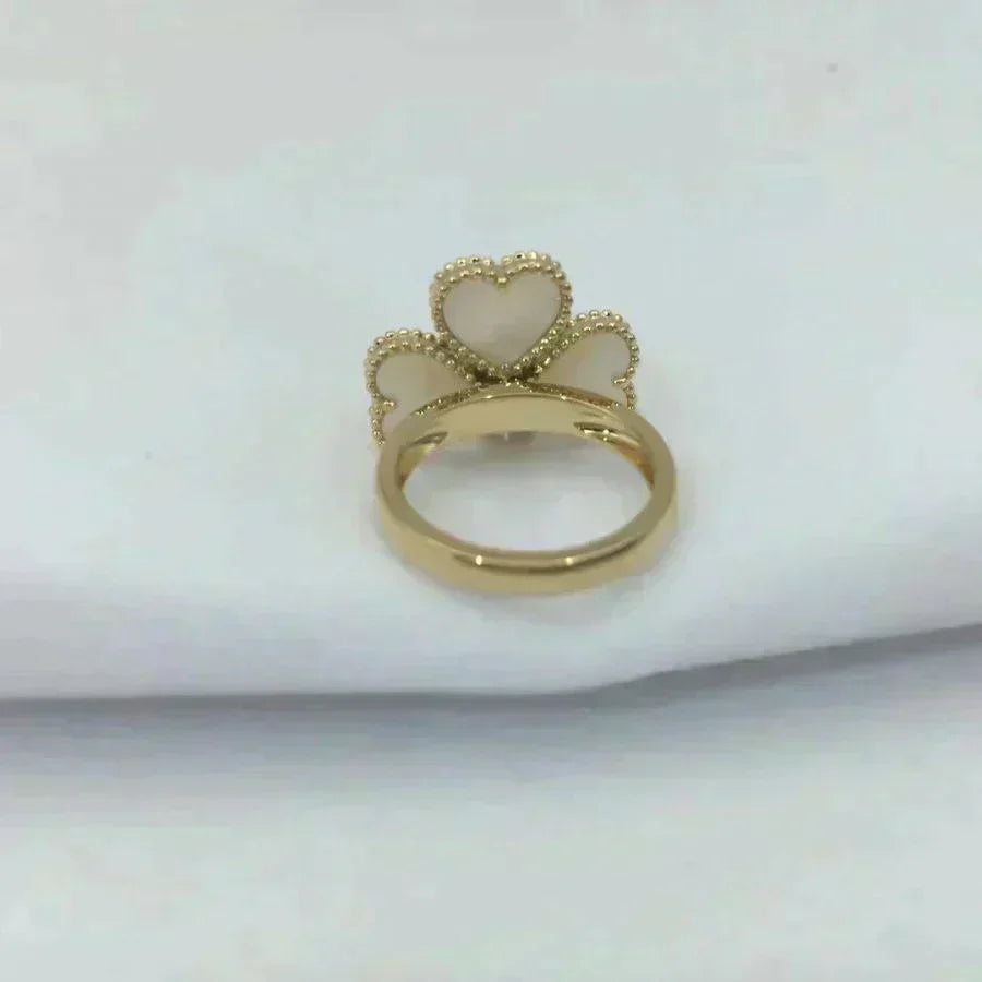 [OrnoraJewelry]SWEET CLOVER WHITE MOP RING