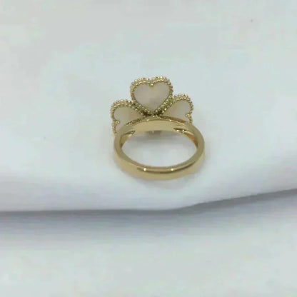 [OrnoraJewelry]SWEET CLOVER WHITE MOP RING