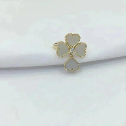 [OrnoraJewelry]SWEET CLOVER WHITE MOP RING