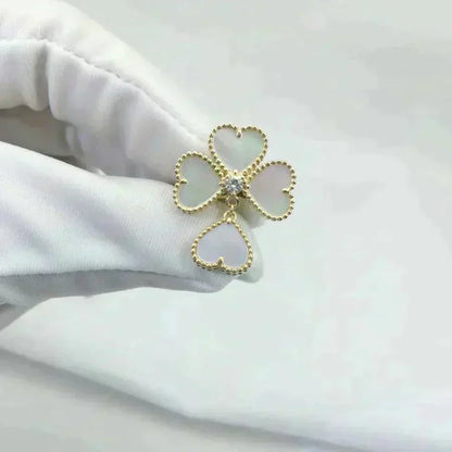[OrnoraJewelry]SWEET CLOVER WHITE MOP RING