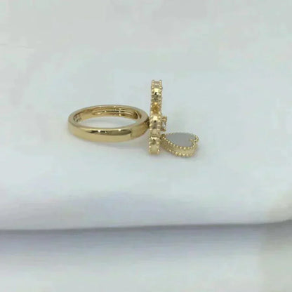 [OrnoraJewelry]SWEET CLOVER WHITE MOP RING