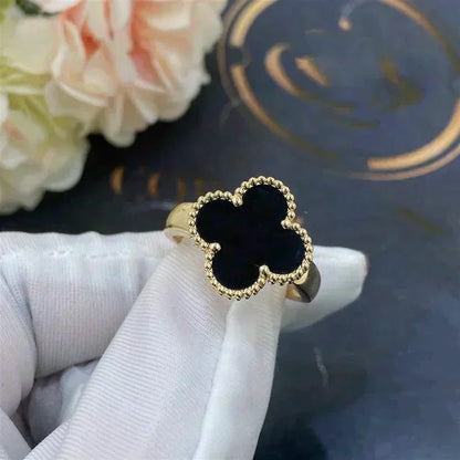 [Ornora Jewelry]CLOVER ONYX RING