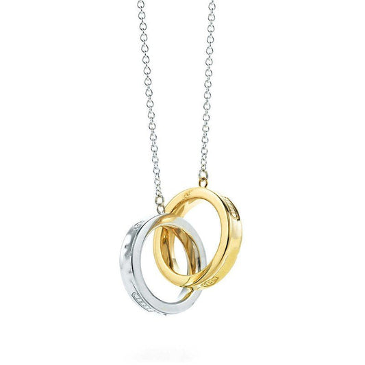 [Ornora Jewelry]INTERLOCKING CIRCLES PENDANT SMALL NECKLACE