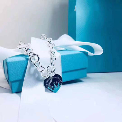 [Ornora Jewelry]LOVE HEART RETURN TO TIF SILVER BRACELET