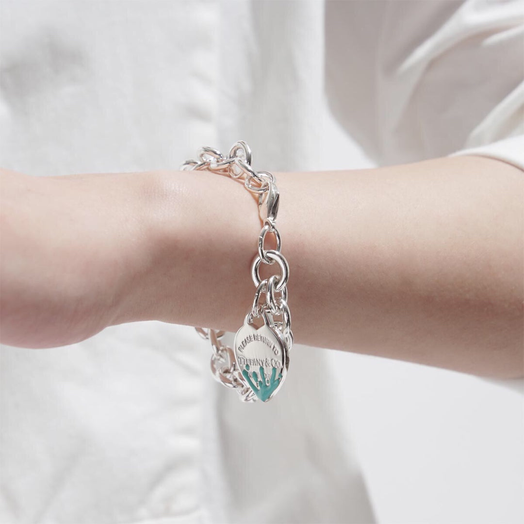 [Ornora Jewelry]LOVE HEART RETURN TO TIF SILVER BRACELET