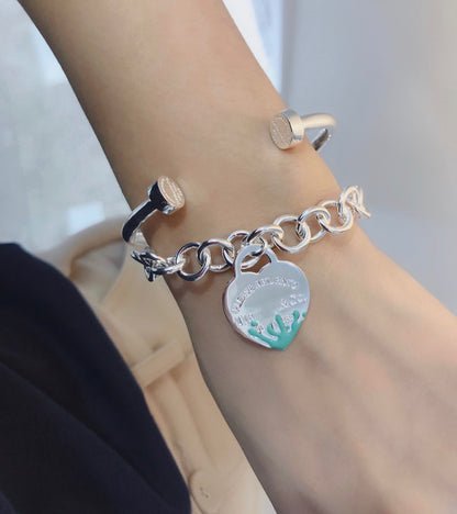 [Ornora Jewelry]LOVE HEART RETURN TO TIF SILVER BRACELET
