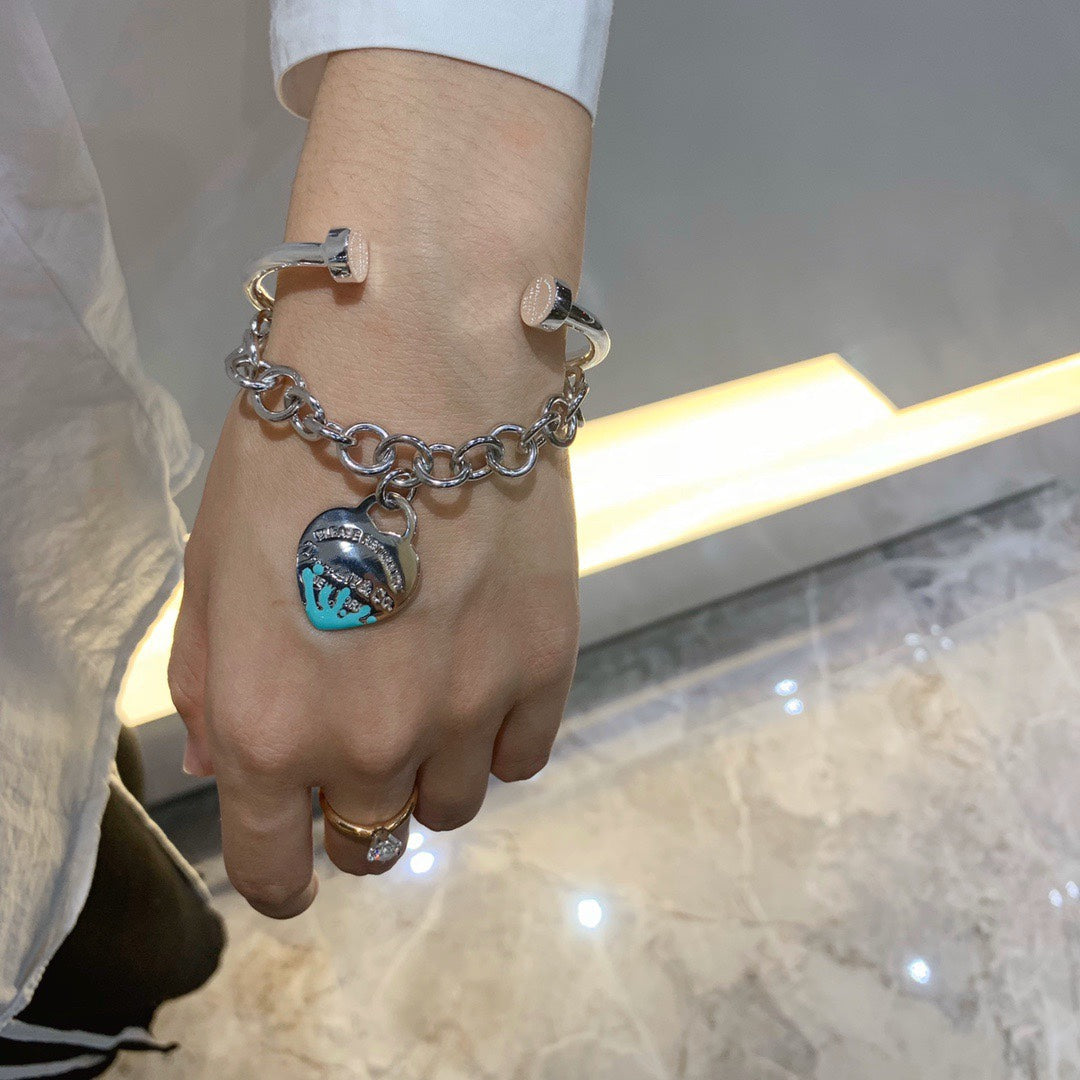[Ornora Jewelry]LOVE HEART RETURN TO TIF SILVER BRACELET