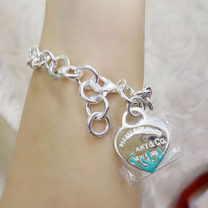 [Ornora Jewelry]LOVE HEART RETURN TO TIF SILVER BRACELET