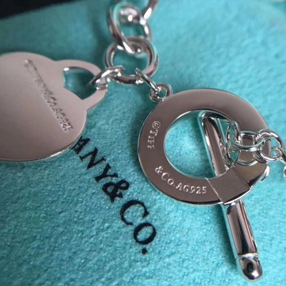 [Ornora Jewelry]LOVE HEART PIN BUCKLE RETURN TO TIF SILVER BRACELET