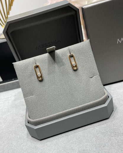 [OrnoraJewelry]MOVE UNO SMALL 1 DIAMOND EARRINGS