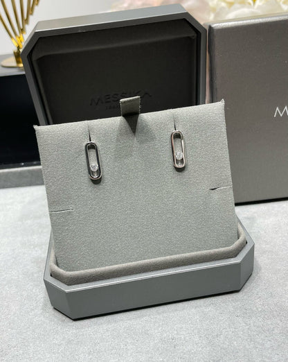 [OrnoraJewelry]MOVE UNO SMALL 1 DIAMOND EARRINGS