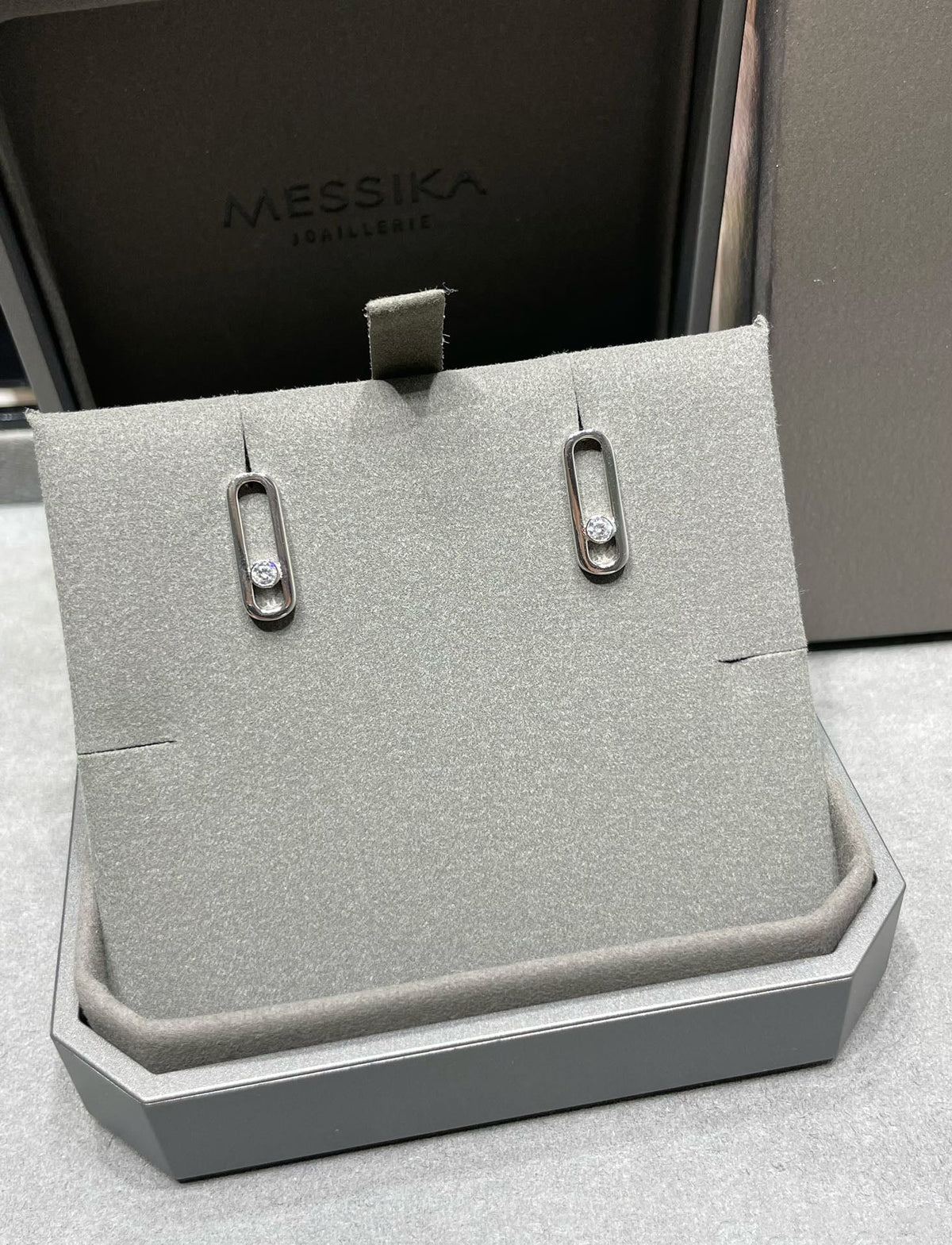 [OrnoraJewelry]MOVE UNO SMALL 1 DIAMOND EARRINGS