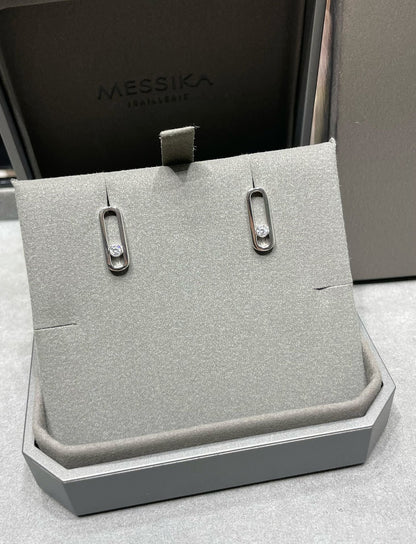 [OrnoraJewelry]MOVE UNO SMALL 1 DIAMOND EARRINGS