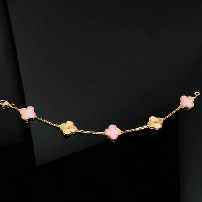 [OrnoraJewelry] CLOVER 5 MOTIFS  PINK MOP BRACELET COLLECTION